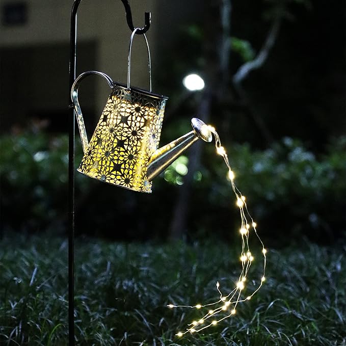 VOOKRY Solar Watering Can Lights, 2 Pack Large Hanging Solar Lights Outdoor Waterproof Garden Decor Outside for Patio Yard Porch Lawn Landscape Gardening Gifts for Mom Women Grandma Birthday