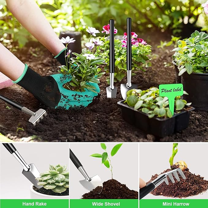 Bonsai Tools Kit- 24 PCS Bonsai Tree Kit Tools for Beginners, Bonsai Tool Set Bonsai Starter Trimming Care Kit Include Pruning Shears, Scissors, PU Leather Bag, Bonsai Pruning Kit for Women & Men