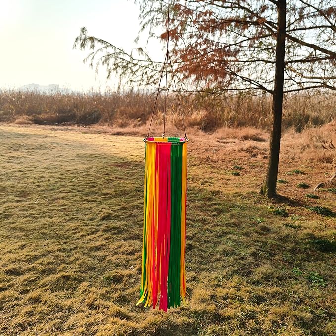 Satin Ribbon Windsock Streamer, Outdoor Decorations for Your Patio, Garden, Yard, Dock and Camper, 41-Inch, WS41-HHL