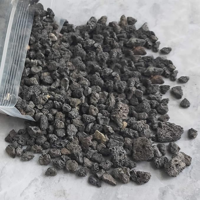 Black Lava Rocks for Plants -100% Pure Volcanic Rock No Dyes or Chemicals-Best Lava Stones Top Dressing for Cacti Succulents Plants,Bonsai-12LBS