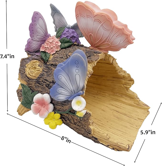 Butterfly Statues Garden Decoration Gutter Downspout Extension Statues,Resin Statue Outdoor Decor,Animal Downspout Diverter,Decorative Gutter Extension,3"×3" Downspout Extender Diverter Splash Block