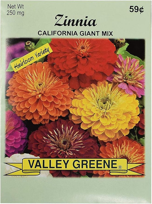Set of Flower Seed Packets! Flower Seeds in Bulk - Great for Creating The Garden of Your Dreams! (100, Zinnia - California Mix)