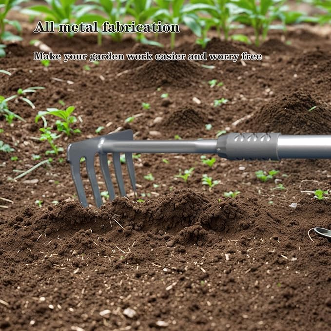 3 Piece Weed Puller Tool, Manual Hand Weeder Paver，All Metal Garden Weeding Tool set，A Set of Tools to Meet Daily Garden tasks Such as Weeding Digging Cultivating and loosening Soil