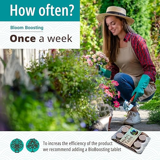 Plant Food for Houseplants - 3 Packs Blue “Bloom Boosting” Mineral Tablets; Nitrogen Rich Fertilizer; Indoor/Outdoor Plant Food for Bloom Nutrition; Garden, Tree and House Plant Fertilizer