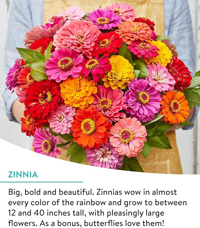 Burpee Wildflower Seeds Cutting Mix | 25,000 Bulk Seeds, Multi, 1 Bag | 15 Varieties of Non-GMO Flower Seeds | Perennial Wildflower Seeds Pollinator Mix | Covers 1,000 Sq. Ft.