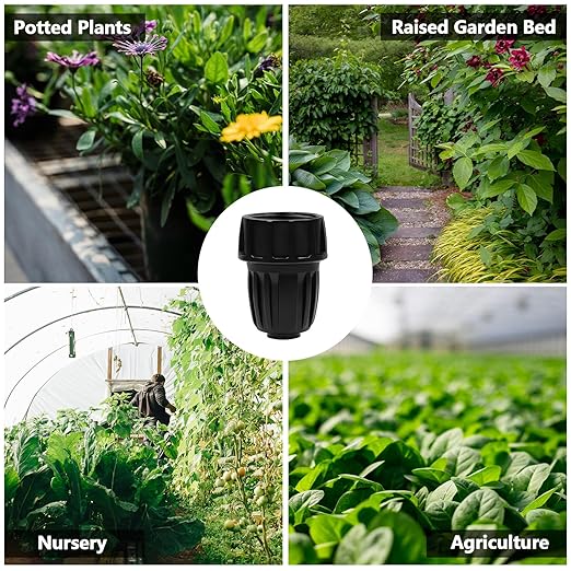 8 Pcs 3/4 in. Female Pipe Thread to 1/2 in. Drip Tubing Adapter, 3/4 Inch Faucet PVC Adapter Connect 3/4" FHT Faucet for 1/2" Drip Line, 3/4" to 1/2" Drip Irrigation Faucet Hose Adapter