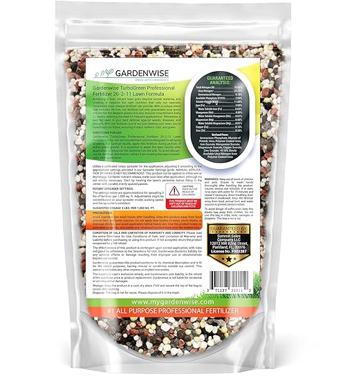 TurboGreen: Premium Lawn Fertilizer with Iron - Advanced Nitrogen & Iron-Rich Formula for Lush Growth | Eco-Friendly Grass Fertilizer for Spring & All Seasons | Slow-Release (4 QUARTS)