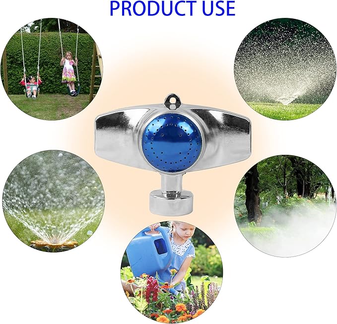 Hourleey 360 Degree Metal Spot Sprinkler, Lawn Sprinklers for Yard, Circle Pattern Sprinkler with Gentle Water Flow for Small Area Yard Lawn Garden Watering, Coverage Up to 30FT