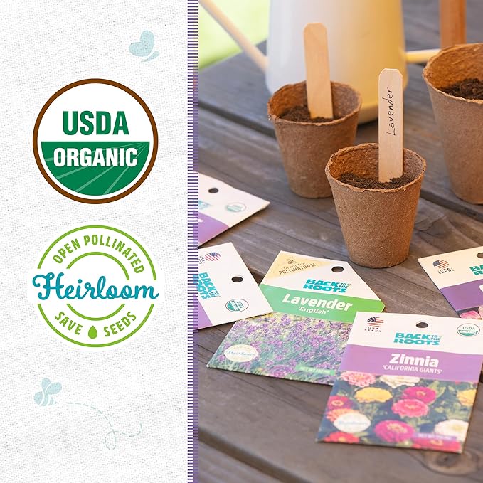 Back to the Roots Organic Flowers Seeds Variety (5-Pack)