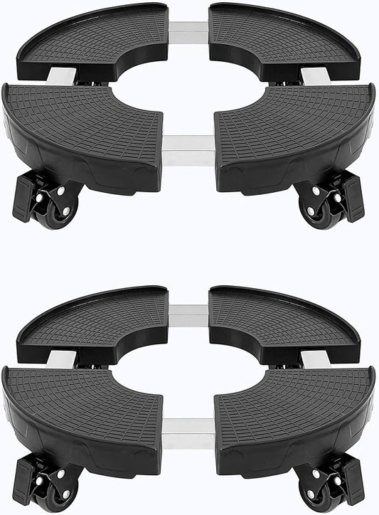 CASIMR Plant Stand with Wheels, 2 Pack Adjustable 15-20" Heavy Duty Plant Caddy with Casters, Indoor Outdoor Large Potted Planter Cart Dolly, Rolling Plant Stand for Flower Pot, 440lb Capacity