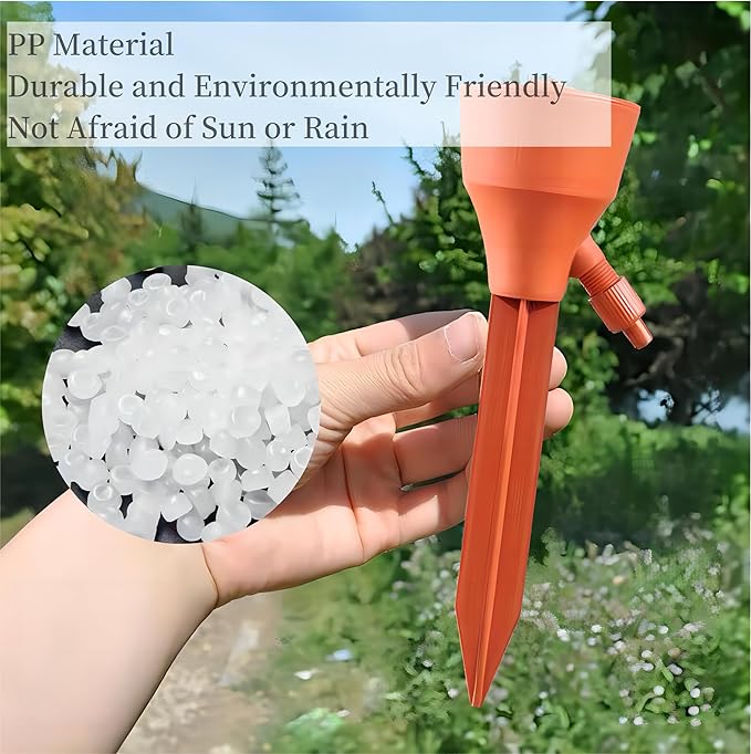 5Pcs Self Watering Planter Insert for Plant,Automatic Plant Watering Devices with Adjustable Drip Valve Switch for Garden Self Watering Spikes for Indoor Outdoor Potted Plants(Red)-SATONBEYI