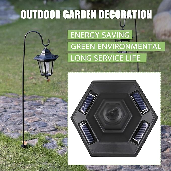 MAGGIFT 37.8 Inch Hanging Solar Lights for Outside Solar Garden Lights Decorative Lanterns with 2 Shepherd Hooks Waterproof Landscape Lighting for Lawn Patio Yard Pathway Driveway,2 Pack