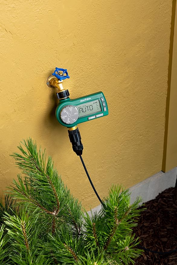 Rain Bird 1ZEHTMRP Premium Professional Grade Electronic Digital Hose End Timer/Controller, One Zone/Station, Battery Operated, Brass Inlet/Outlet