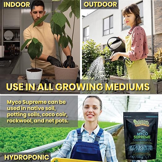 Mycorrhizal Fungi for Soil, Root Stimulator for Plants, Ultra Concentrated Mycorrhizae for Plants Strong Roots & Living Soil, Trifecta Myco Supreme Plant Root Stimulator for Tree, Rose and Flower Care