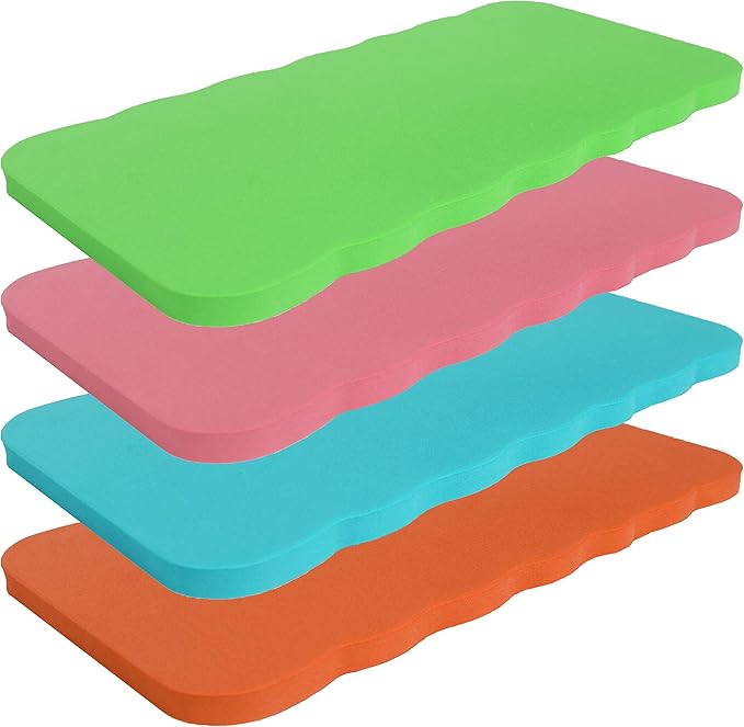 Black Duck Brand Set of 4 Foam Kneeling Pads - Garden Knee Mat/Gardening Seat Cushion - Quality Comfort! 7" x .5"x 15" (4, Multi)