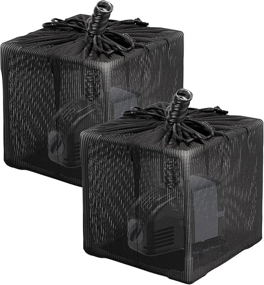Fineday Pond Filter, Anti-Clogging Cube Outdoor Mesh Water Pump Barrier Bag Box Basket (7" x 2 Pack)