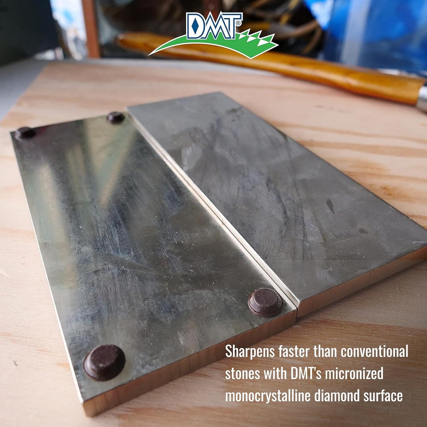 DMT D8E Dia-Sharp Diamond Knife Sharpener, Extra Fine Diamond Sharpening Stone, 8-Inch, White