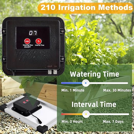 Solar Irrigation, Automatic Plants Watering System, Solar Powered Drip Irrigation Kit, Self Watering Devices with Timer, Outdoor Irrigation System for Potted Plants in Patio, Balcony (Large)