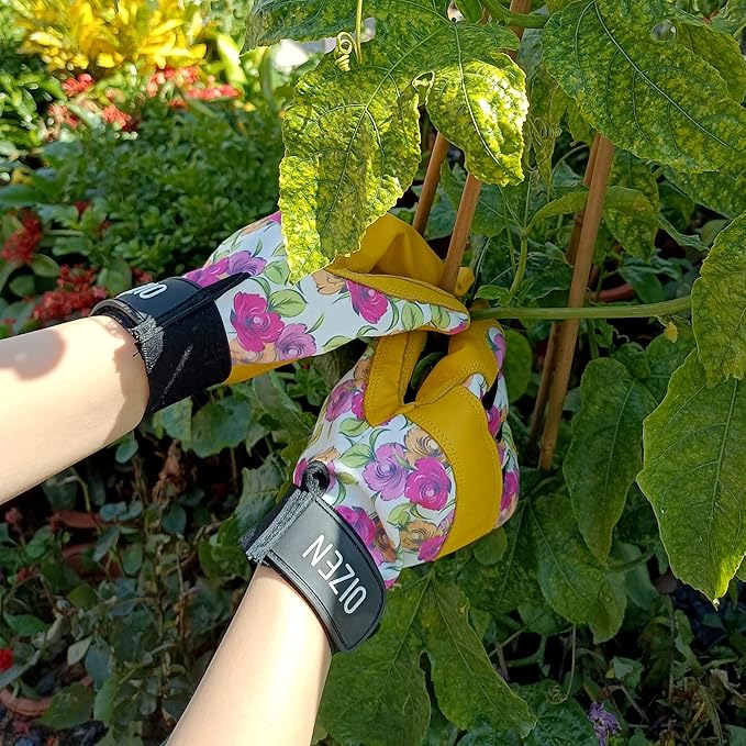 Leather Tough Cowhide Work Gardening Gloves for Women Thorn Proof, Working Gloves, Gardening Gifts for Women