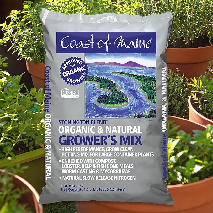 Coast of Maine Stonington Blend, 1.5 cu ft (Pack of 2) Organic and Natural Grower?s Mix for Large Container Plants