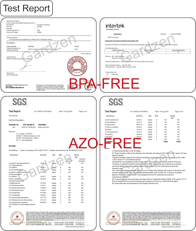 Gardzen 6-Pack 2 Gallon Grow Bags, Aeration Fabric Pots with Handles, Heavy Duty Cloth Pots for Plants