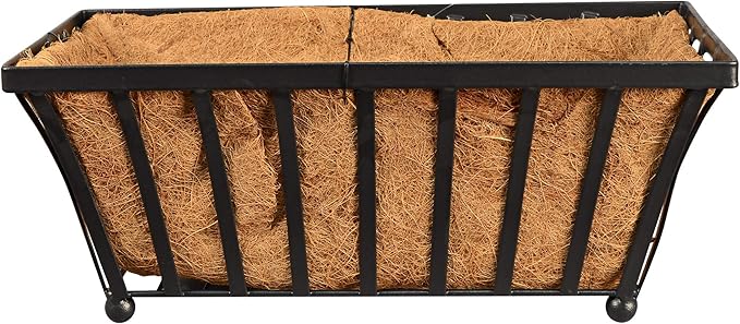 Arcadia Garden Products CB49 Solstice Series Rectangle Planter 22", Black