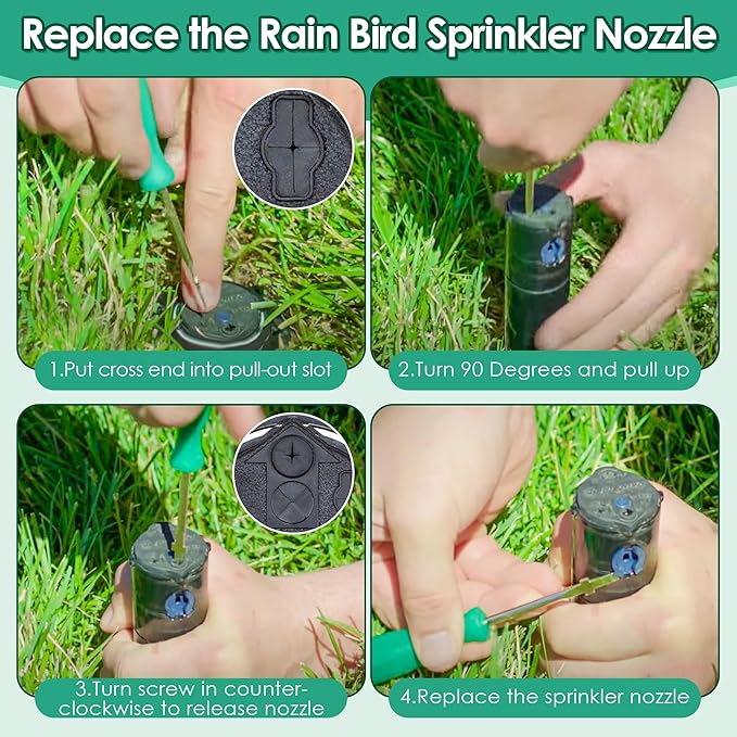 Sprinkler Head Tool Compatible with Rain Bird, Spray Head Pull up Tools and Sprinkler Rotor Adjustment Tool Sprinkler Removal Tool, Sprinkler Wrench for Lawn Irrigation Sprinkler System Repair