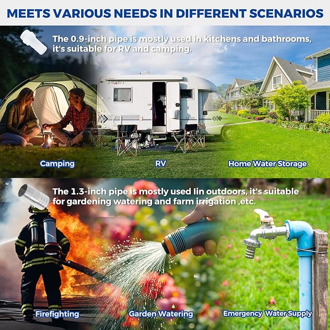 Water Storage Bladder with Two Different Sizes of Water Pipes,Portable Large Capacity Water Bladder Tank,63gallons, Foldable Water Storage Tank for RV,Camping, Agricultural Irrigation,Garden Watering