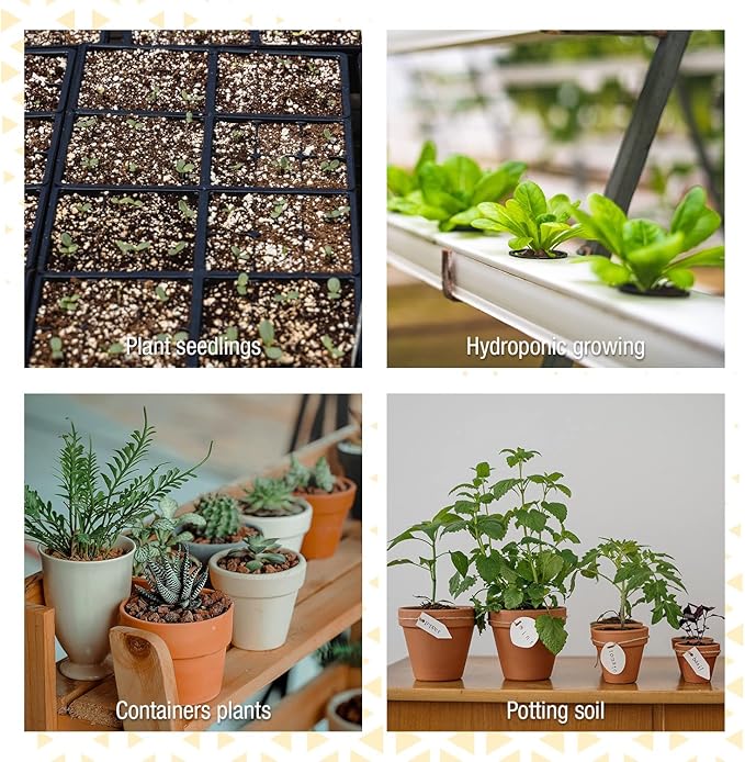 Perlite+ Silica, Superior Soil Amendment That Promotes Enhanced Plant Growth. Ideal for Potting Soil, Transplanting, and Hydroponic Systems, OMRI Listed, 100% Organic (12 QT)