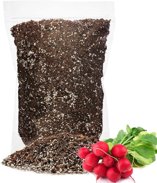 Premium Organic Potting Soil for Radish - (4 Quart Bag)
