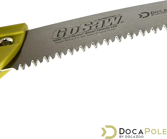 DOCA Pole Saw for Tree Trimming – Head Only (No Pole) - Extendable Tree Trimmer, Telescoping Extension Pole & GoSaw for Branches Under 2 Inches