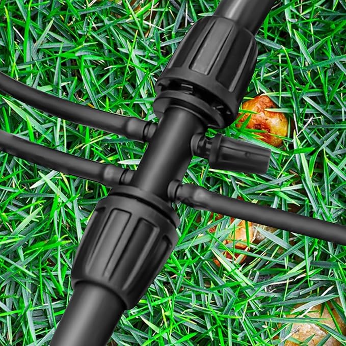 8x1/2 Inch Drip Irrigation Fittings End Caps&2x1/2 Inch to 1/4 Inch Locked Barbed Six Hose Connectors 1/2 Inch Irrigation Fittings End Plugs for (1/2'' ID x 0.60-0.63'' OD)16mm Drip Tubing Connectors