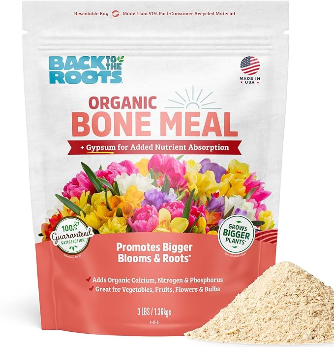Back to the Roots 100% Organic Bone Meal | Made in The USA | Premium Nutrition for Indoor and Outdoor Plants