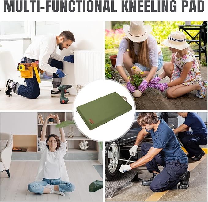 Large Knee Mat-Gardening Kneeler Pad-Thick Garden Sitting or Kneeling Pad Cushion-Construction Knees Support Board of Working,Repairing-Floor Knees Mat for Prayer,Fitness,Yoga,Gym & Pilates-Green