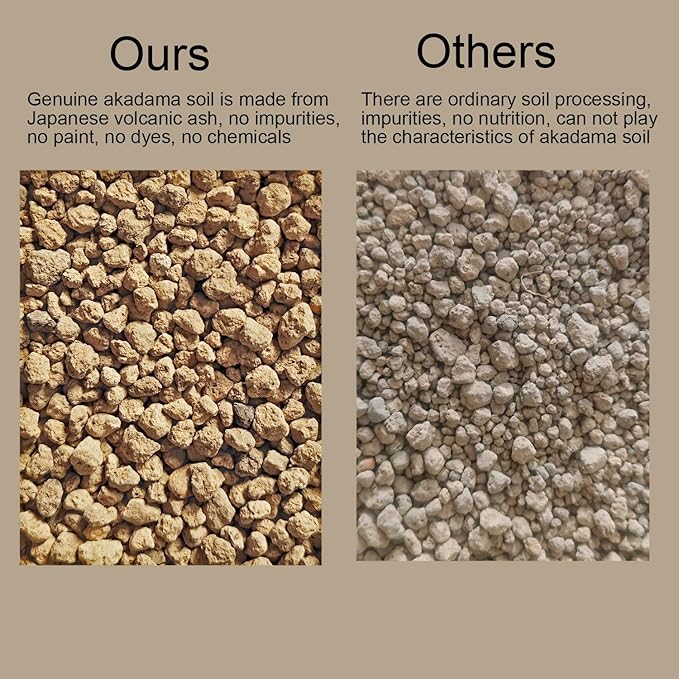 Akadama Bonsai Soil 5lbs Horticultural Potting Soil Amendment Cacti Succulent Plant Soil, Prevent Over Water, Provides Optimal Water Retention, Fast Drainage