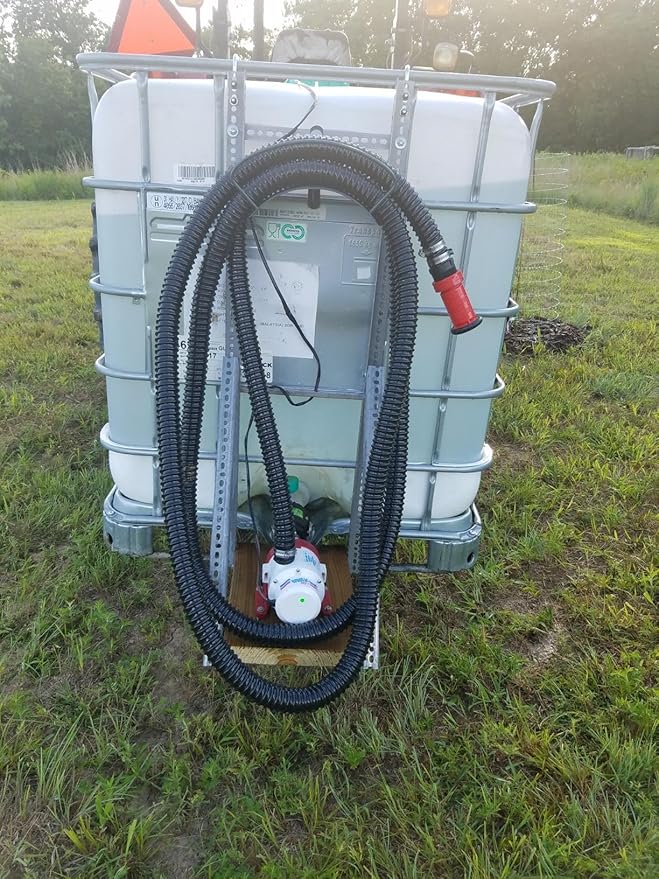 Pond Tubing ID 2” × 10ft Black Corrugated Flexible Reinforced Waterfall Pond Tube Sump Pump Hose, Non-toxic & Kinkproof (10 ft, 2" ID)