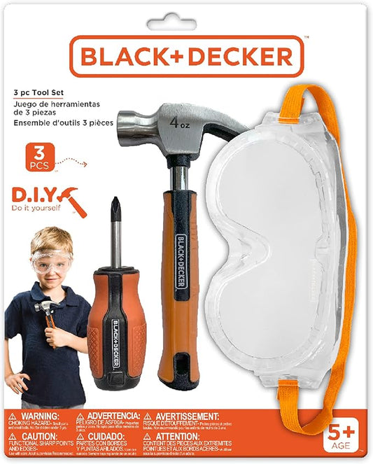 Black & Decker Pretend Play Toolset for Kids, Looks Like The Real Tools