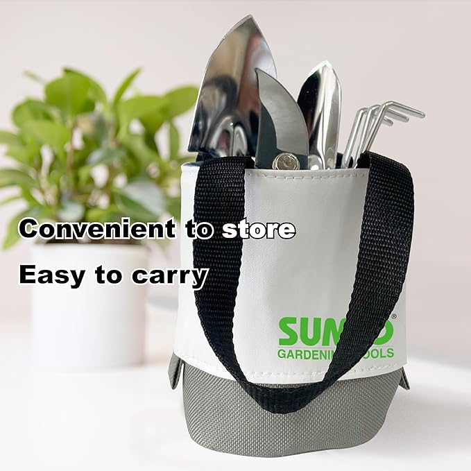 SUMIO Mini Garden Tool kit, Desk Indoor Plant Tool Set, Portable Garden Tool Set, Succulent Tools Kit, Office Planting Tool Set