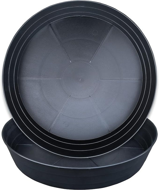 Plant Saucer 12 Inch 2 Pack 10 12 14 16 18 20 25, Plastic Plant Trays for Pots，Extra-Deep Plant Water Dray Tray, Bird Bath Bowl, Heavy Flower Plant Saucers Indoors and Outdoor No Holes