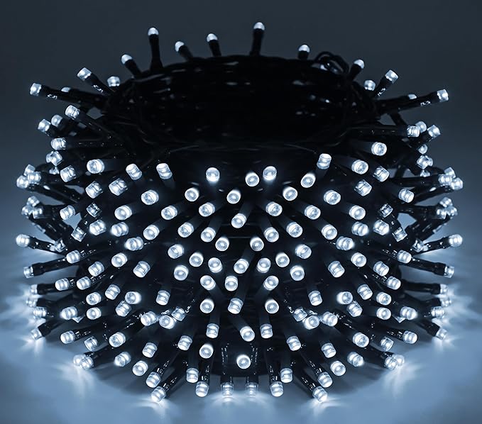 Outdoor String Lights, 1000 LED 108Ft Christmas Light with Remote, 8 Lighting Modes, Powered Plug for Wedding Party Garden Tree Yard Indoor Decorations(328 Ft | White, 328 Ft)