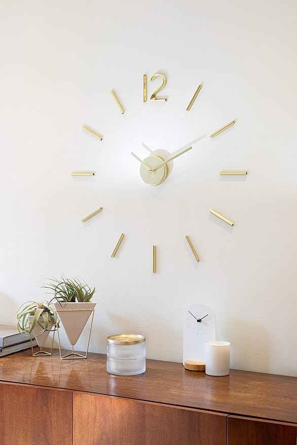 Umbra - 1004372-524 Trigg Desktop Planter Vase & Geometric Container-for Succulent, Air, Mini Cactus, Faux Plants and More, Desk, White/Brass