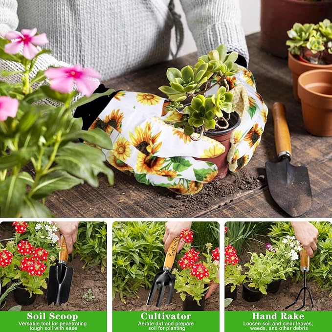 Gifts for Wife from Husband- Wife Gifts - Gardening Tools Gifts, Birthday Gifts for Wife, Mothers Day Gardening Gifts for Wife, Her, Garden Outdoor Tools Kit Stuff Gift for Plant Lovers Wife