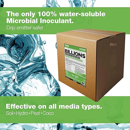 TPS NUTRIENTS Billions Concentrated Microbial Root Enhancer, 100% Water-Soluble with Mycorrhizae, Bacteria and Trichoderma, 25 Pound