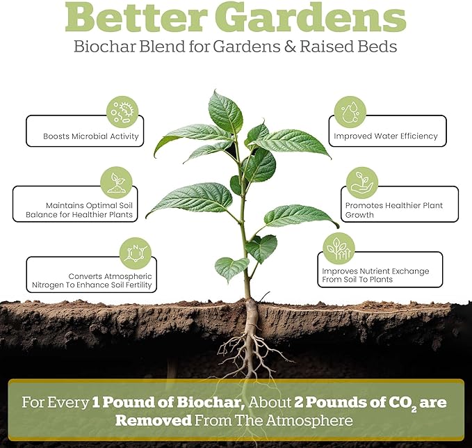 Wakefield Premium Biochar Blend with CarbonBoost & Advanced Probiotics - Ultimate Organic Potting Soil Mix for House Plants, Gardens and Raised Beds - Enhanced Water & Nutrient Retention - 4Quarts