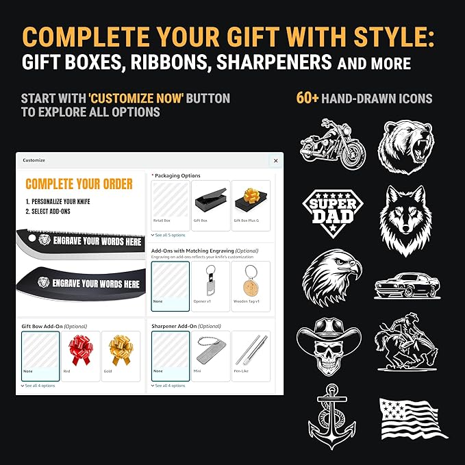 Machete with Saw - 25” Heavy Duty Tool & Sheath - Ergonomic No-Slip Handle - Survival Knife with Serrated Blade - Machetes for Bushcraft Outdoor Hunting Garden Cutting Trees and Yard Work