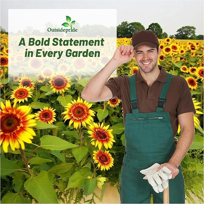 Outsidepride 50 Seeds Helianthus Annuus Joker Sunflower Seeds for Planting