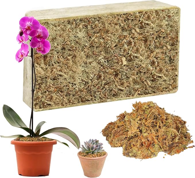 Hourleey 5.3 oz Sphagnum Moss for Plants, Premium Natural Long Fibered Dried Moss Potting, Sphagnum Peat Moss Bulk for Orchids Succulent Carnivorous Potted Plant Reptiles Medium Sarracenia
