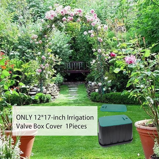 Sprinkler Valve Box Cover Outer Diameter 12x17 Inch Irrigation Control Valve Box Replacement Lid Rectangular One Pieces