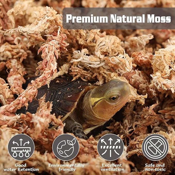 ZeeDix 226g Premium Sphagnum Moss for Plants, 12QT Natural Long Fibered Orchid Moss Sphagnum Peat Moss Bulk for Carnivorous,Orchid,Sarracenia,Succulent,Venus Fly Traps and Reptiles