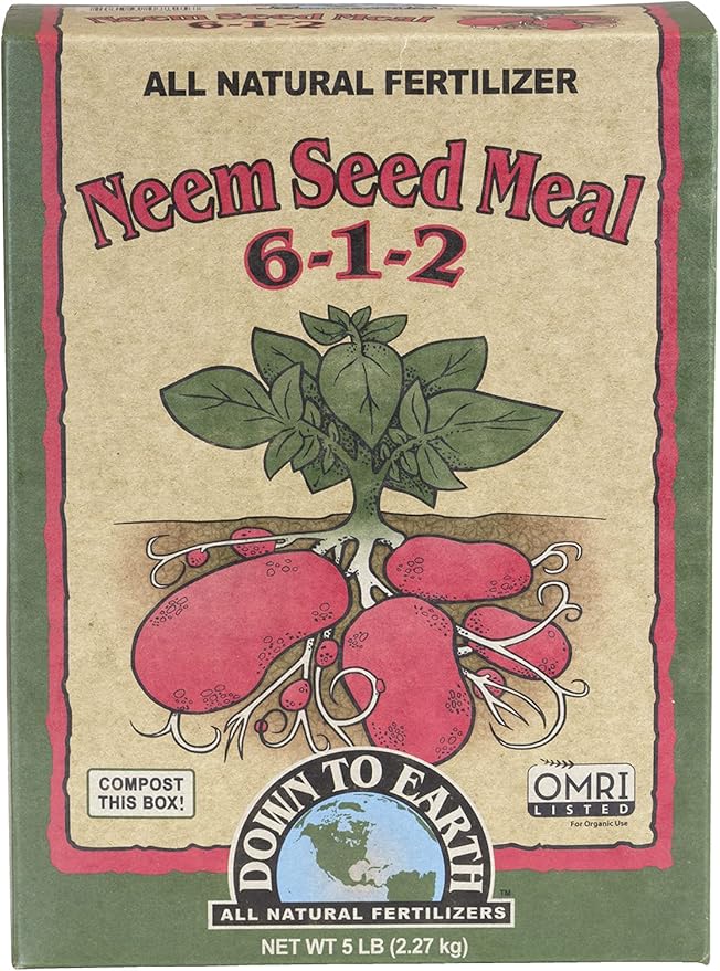 Down to Earth Organic Neem Seed Meal Fertilizer Mix 6-1-2, 5 lb